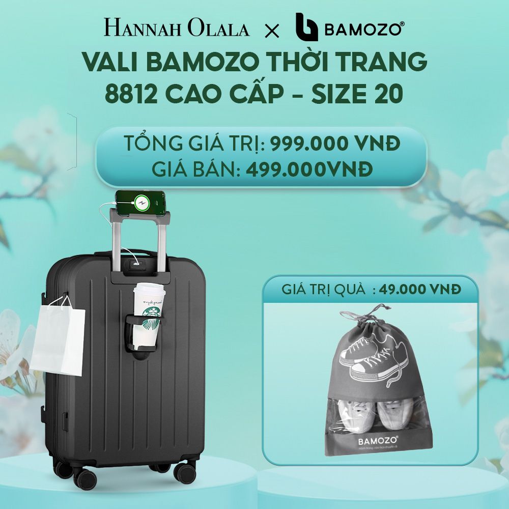 E1436: DEAL 3: VALI BAMOZO 8812 CAO CẤP (TẶNG TÚI ĐỰNG GIÀY)