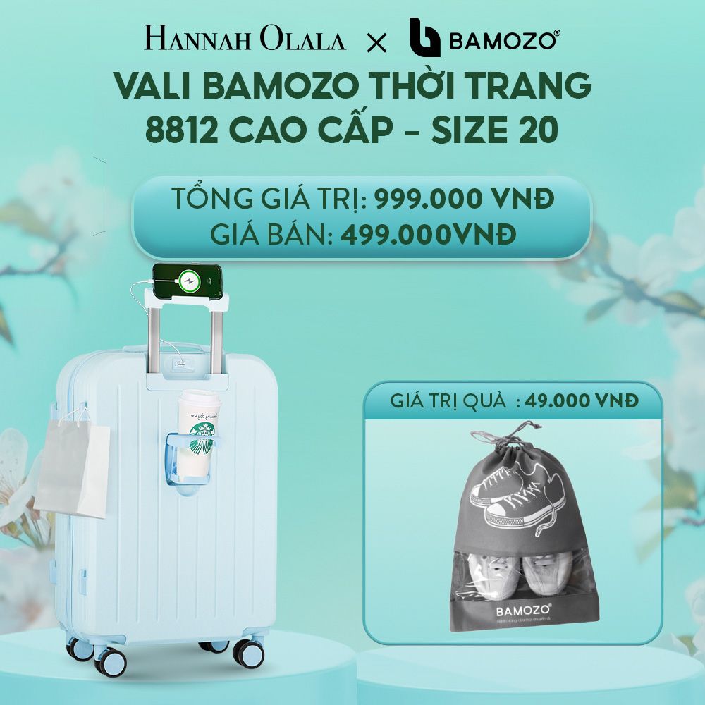 E1436: DEAL 3: VALI BAMOZO 8812 CAO CẤP (TẶNG TÚI ĐỰNG GIÀY)