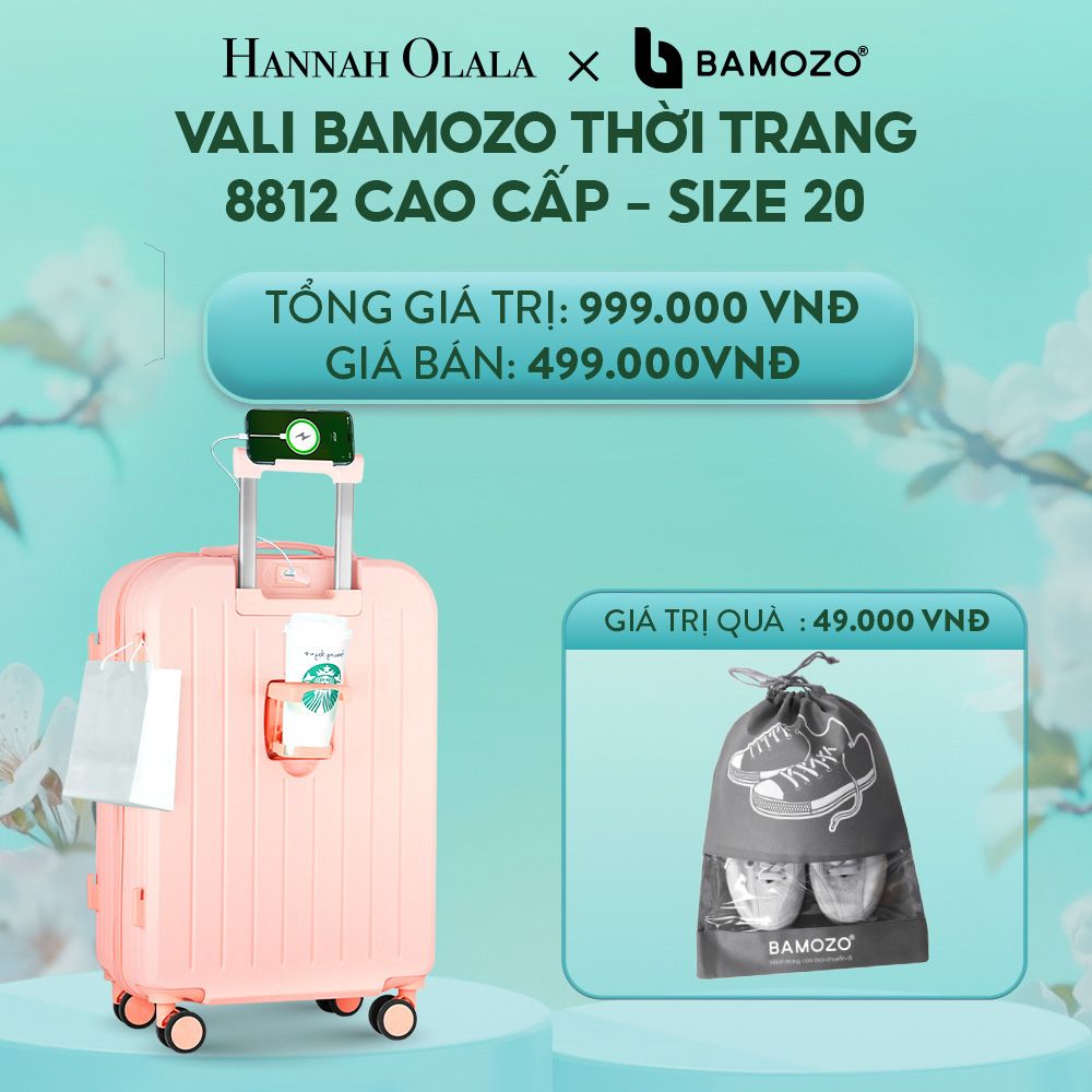 E1436: DEAL 3: VALI BAMOZO 8812 CAO CẤP (TẶNG TÚI ĐỰNG GIÀY)