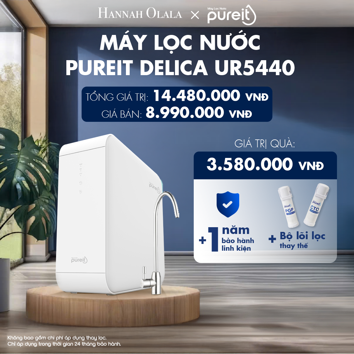 H131_DEAL 5: MÁY LỌC NƯỚC ÂM TỦ BẾP PUREIT DELICA UR5440
