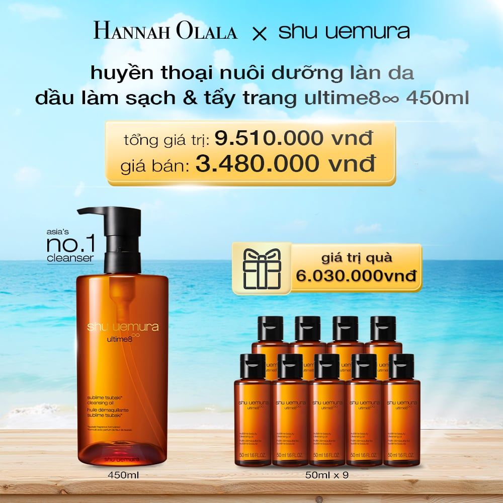 A680_DEAL 13: DẦU LÀM SẠCH VÀ TẨY TRANG CAO CẤP SHU UEMURA ULTIME8∞ SUBLIME TSUBAKI CLEANSING OIL RENO 450ML
