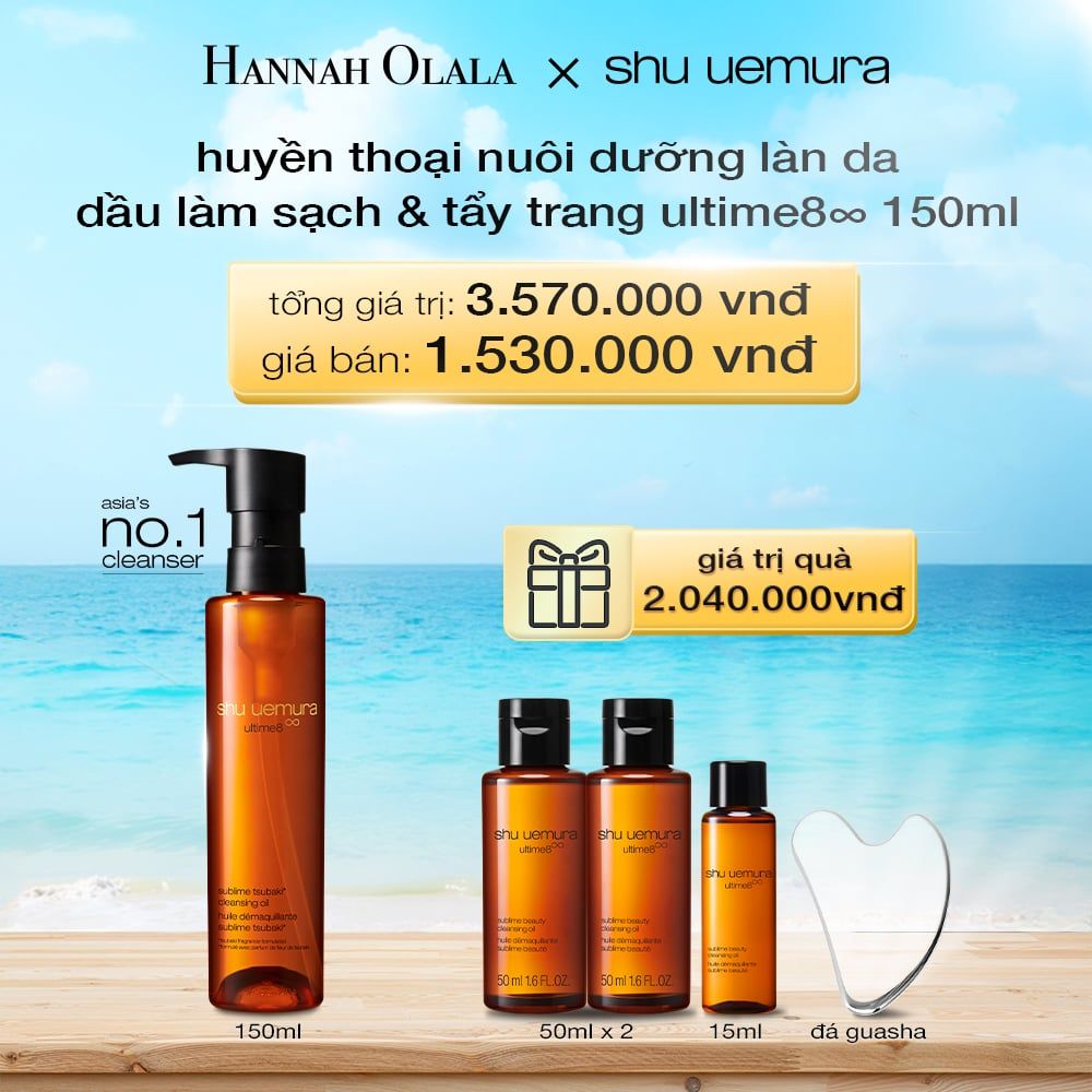 A679_DEAL 12: DẦU LÀM SẠCH VÀ TẨY TRANG CAO CẤP SHU UEMURA ULTIME8∞ SUBLIME TSUBAKI CLEANSING OIL RENO 150ML