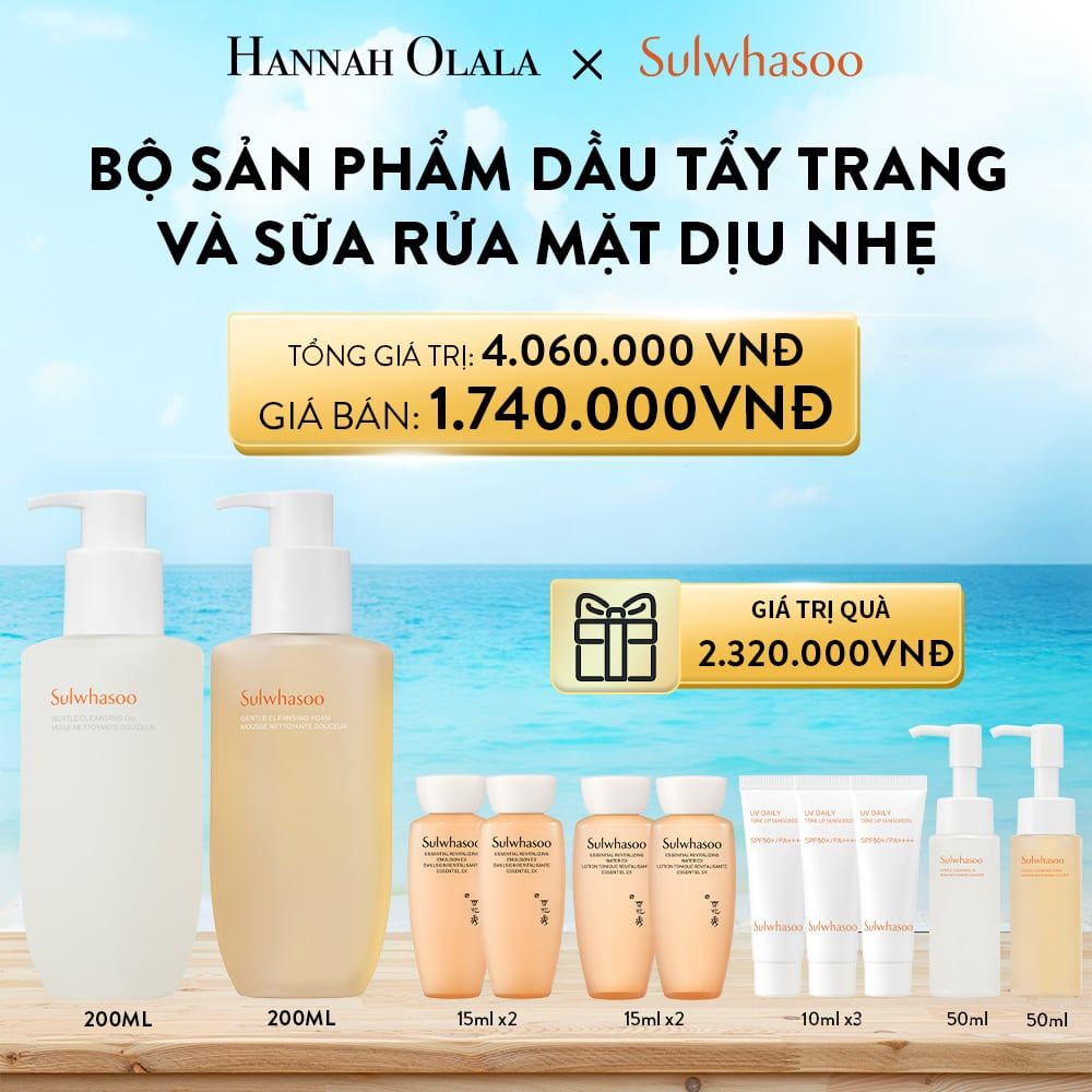 A659_DEAL 4: COMBO LÀM SẠCH GENTLE CLEANSING FOAM 200ML VÀ GENTLE CLEANSING OIL 200ML