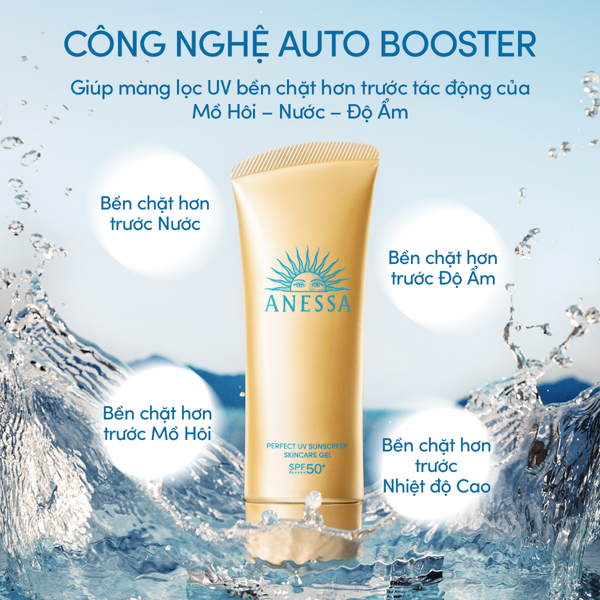 C31: DEAL 7: COMBO GEL CHỐNG NẮNG DƯỠNG DA DƯỠNG ẨM BẢO VỆ HOÀN HẢO ANESSA GOLD GEL SPF50+ PA++++ 90GX2