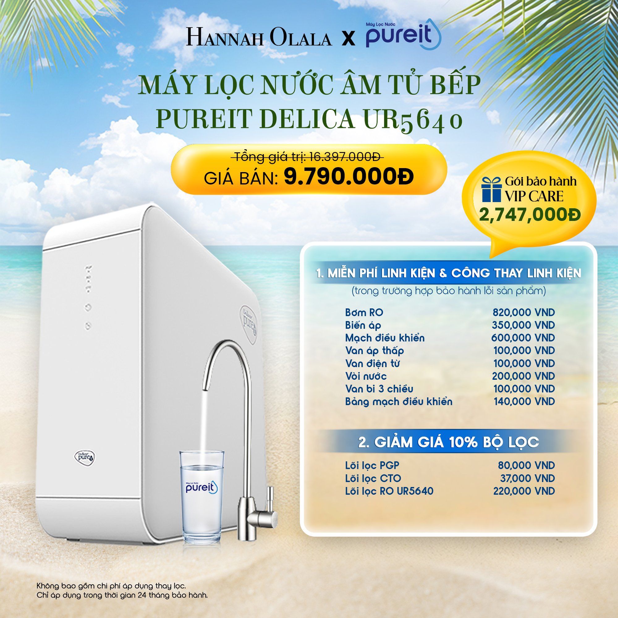 E316_DEAL 4: MÁY LỌC NƯỚC ÂM TỦ BẾP PUREIT DELICA UR5640