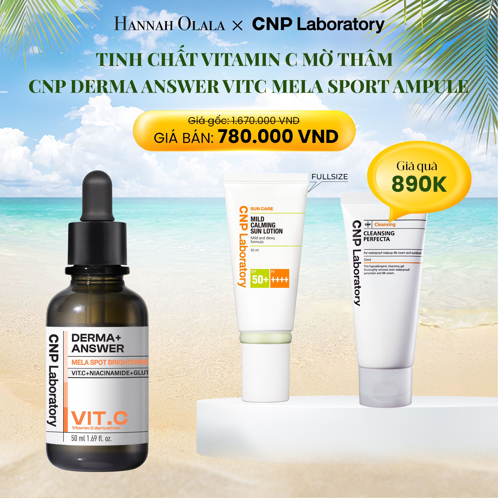 E210_DEAL 3: TINH CHẤT CNP D.A MELA SPOT AMPULE (VIT.C) 50ML