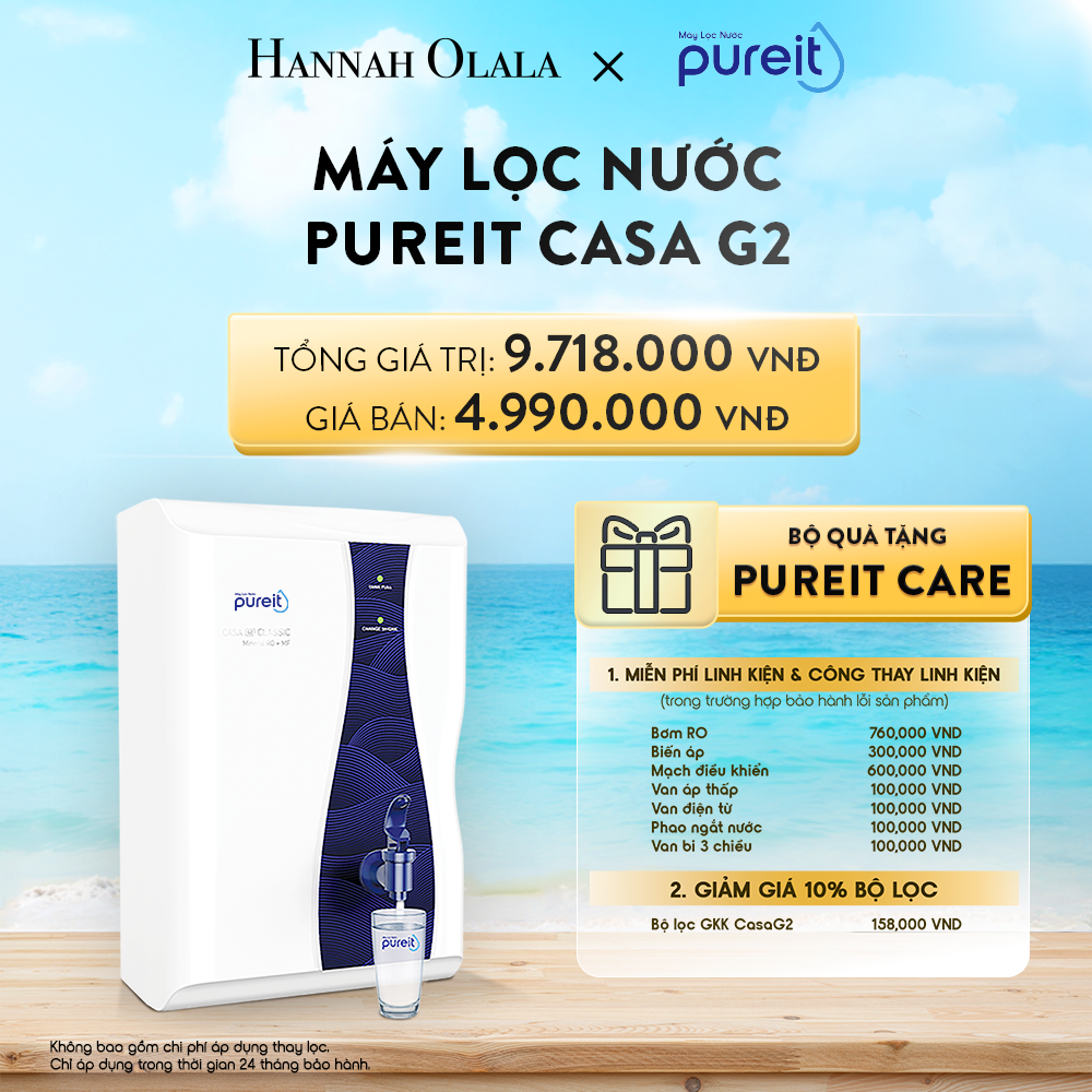 A730_DEAL 6: MÁY LỌC NƯỚC TREO TƯỜNG/ ĐỂ BÀN CASA G2