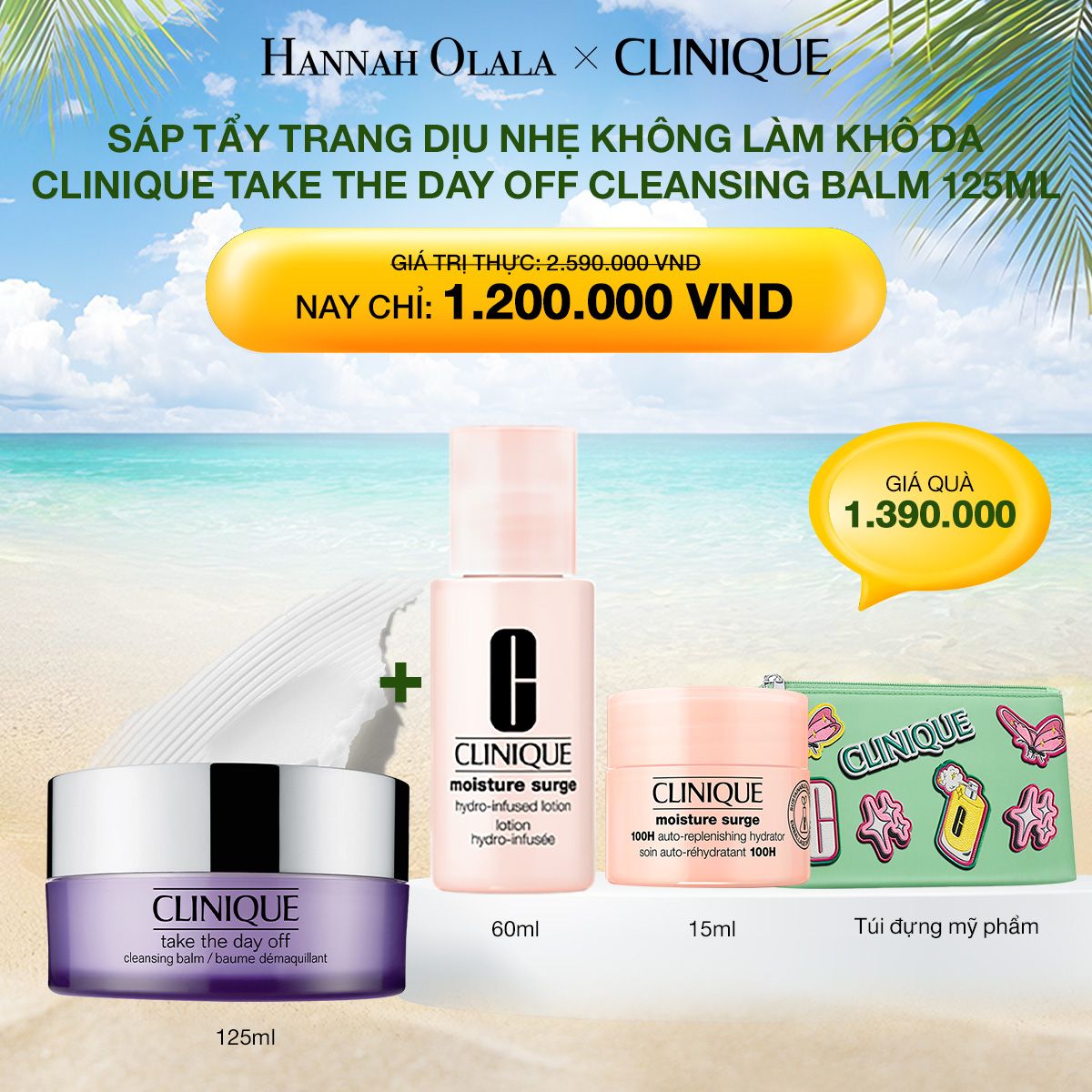 E50_DEAL 5: SÁP TẨY TRANG DỊU NHẸ KHÔNG LÀM KHÔ DA CLINIQUE TAKE THE DAY OFF CLEANSING BALM 125ML