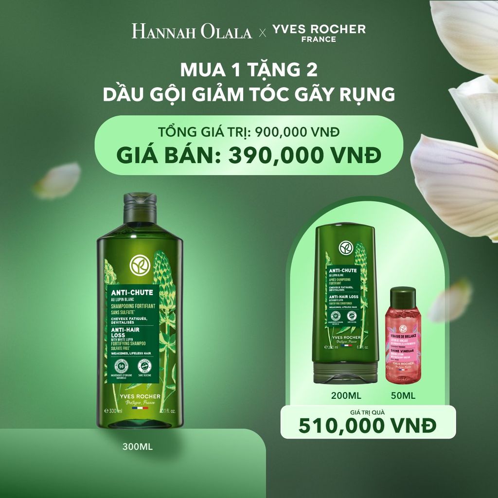T13_DEAL 7: MUA DẦU GỘI GIẢM TÓC GÃY RỤNG TẶNG DẦU XẢ VÀ GIẤM XẢ TÓC