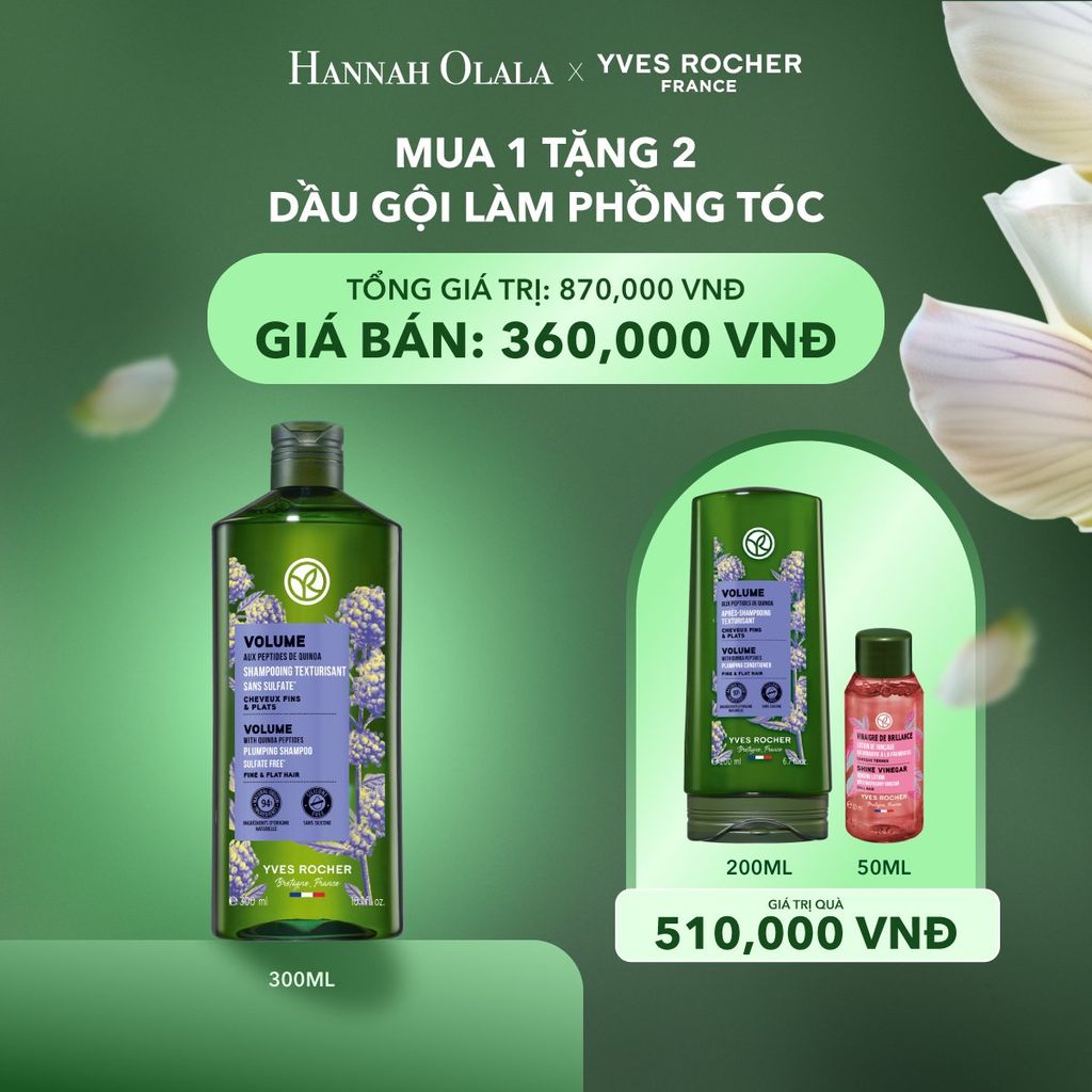 T14_DEAL 8: MUA DẦU GỘI LÀM PHỒNG TÓC TẶNG DẦU XẢ LÀM PHỒNG TÓC VÀ GIẤM XẢ TÓC