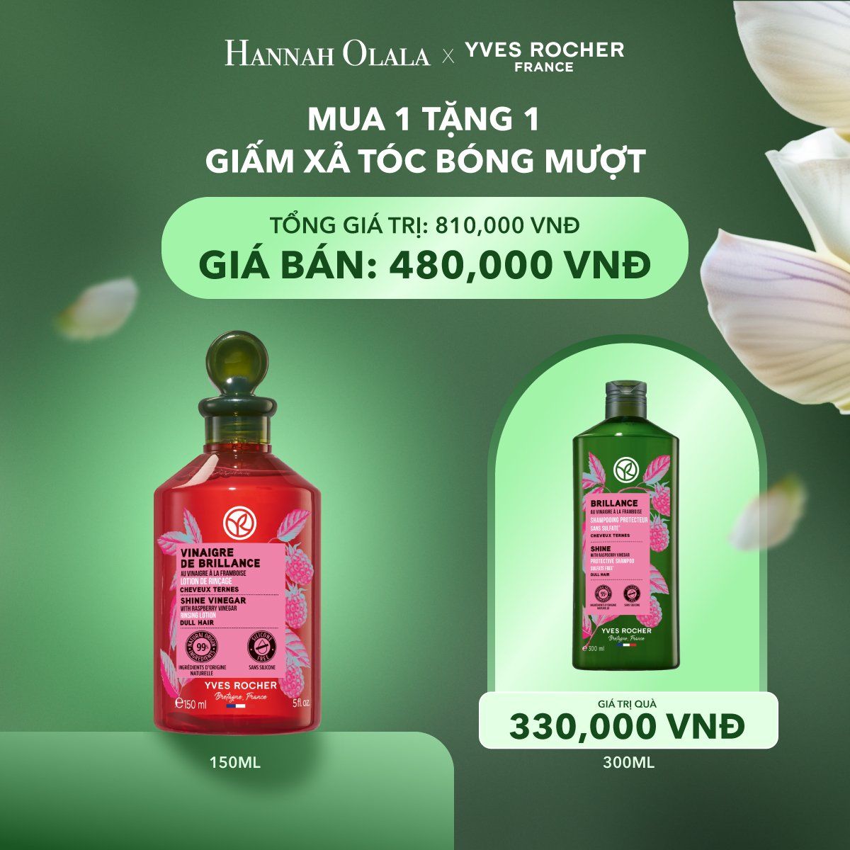T15_DEAL 9: MUA GIẤM XẢ TÓC BÓNG MƯỢT TẶNG DẦU GỘI GIỮ MÀU TÓC