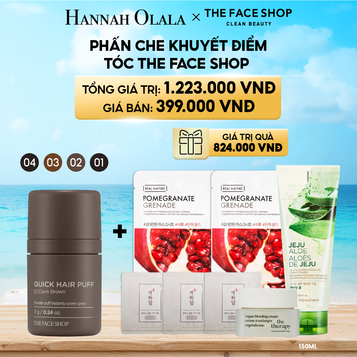 A365_DEAL 3: PHẤN CHE KHUYẾT ĐIỂM TÓC THE FACE SHOP