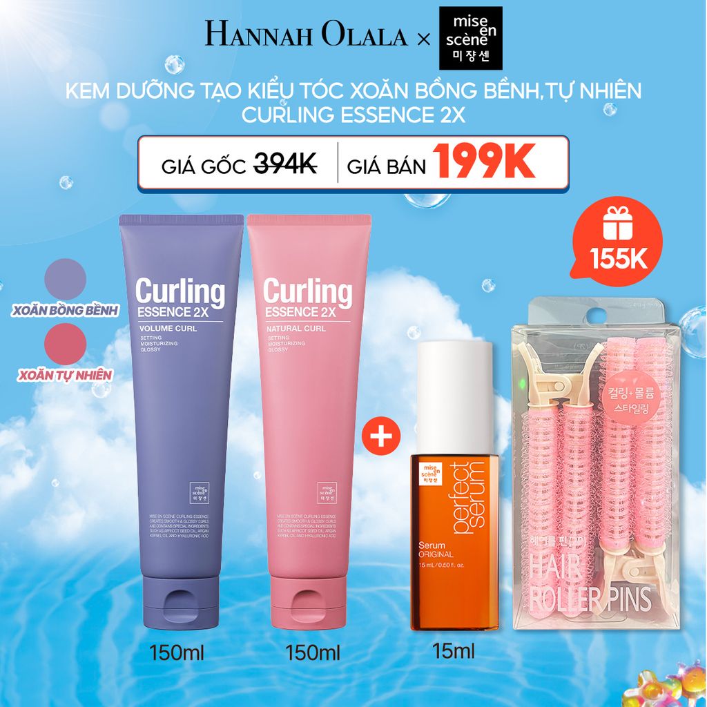 K111_DEAL 4: KEM DƯỠNG TẠO KIỂU TÓC XOĂN BỒNG BỀNH, TỰ NHIÊN MISE EN SCÈNE CURLING ESSENCE