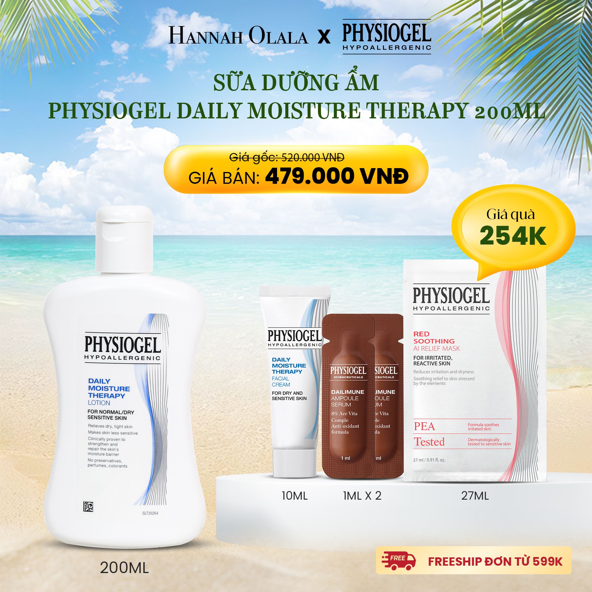 E700_DEAL 1: SỮA DƯỠNG ẨM PHYSIOGEL DAILY MOISTURE THERAPY 200ml