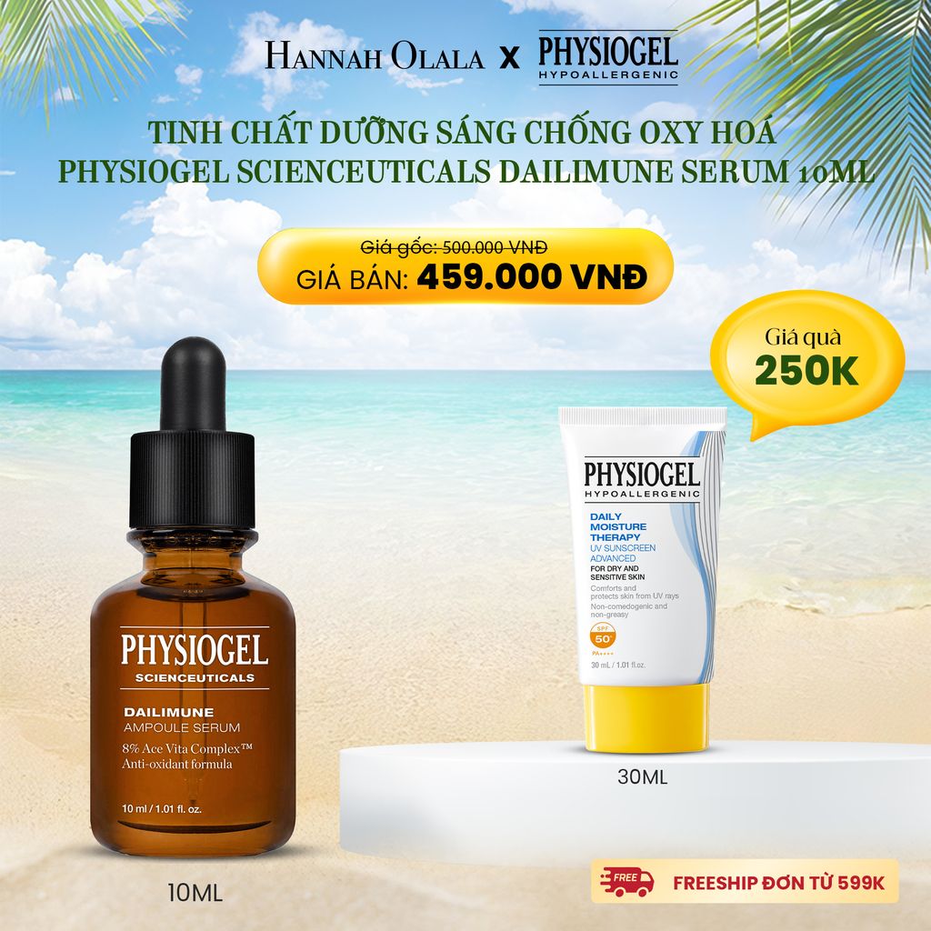 E707_DEAL 8: TINH CHẤT DƯỠNG TRẮNG CHỐNG OXY HOÁ PHYSIOGEL SCIENCEUTICALS DAILIMUNE 10ml