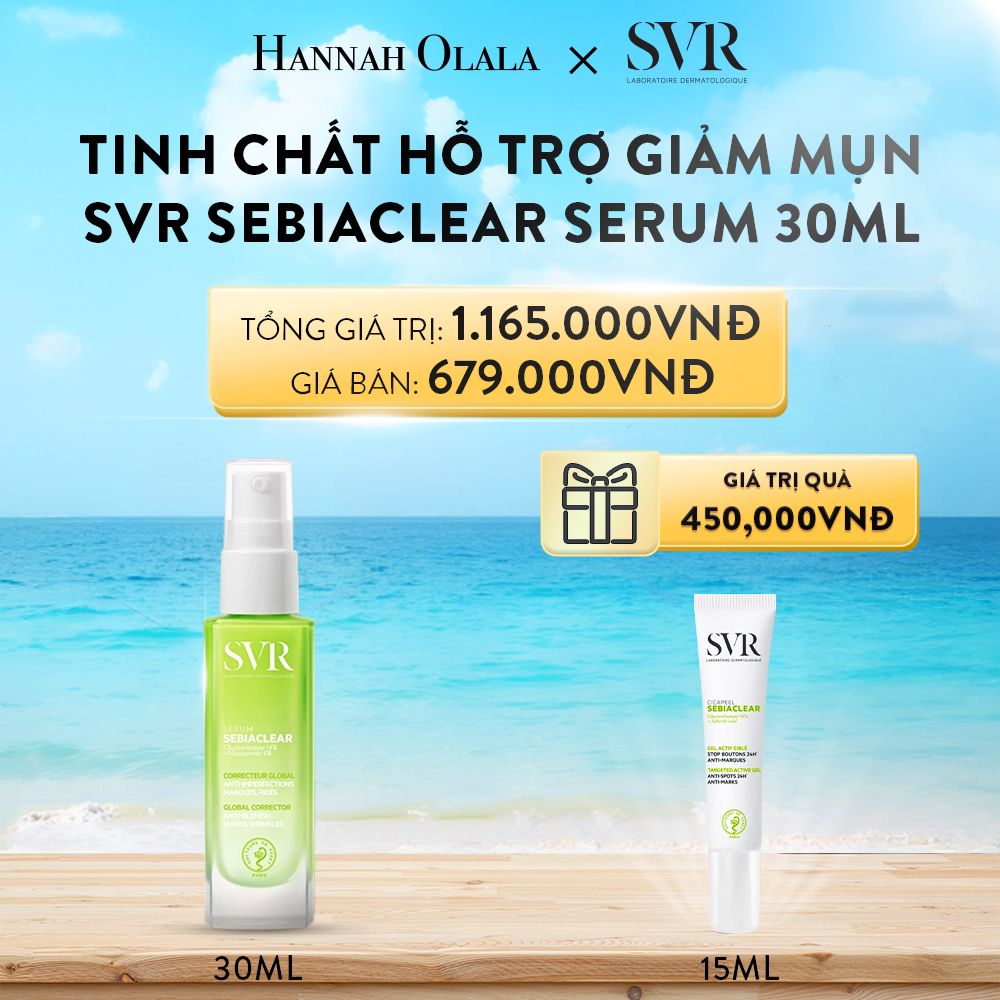 DEAL 06: SẢN PHẨM CHĂM SÓC DA, HỖ TRỢ GIẢM MỤN MỜ THÂM SVR SEBIACLEAR SERUM 30ML