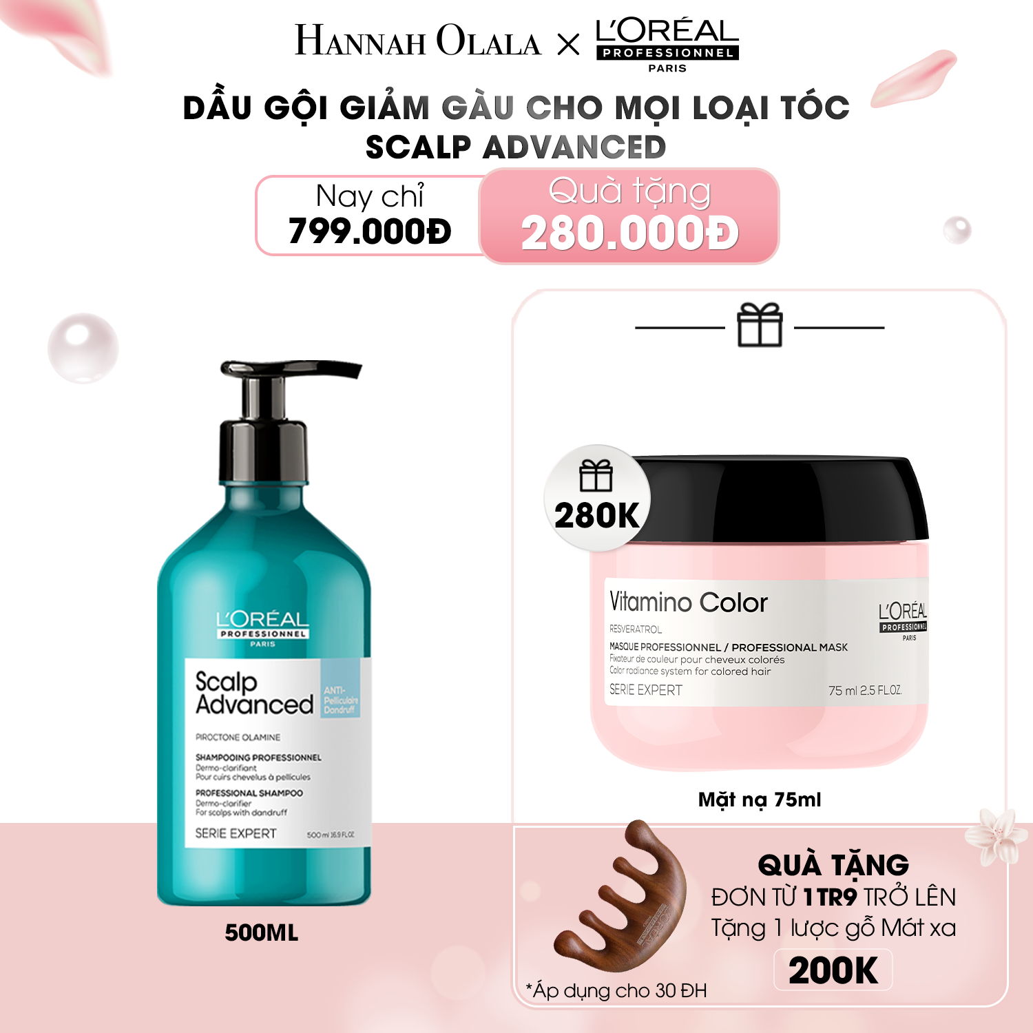  DEAL 10: DẦU GỘI GIẢM GÀU CHO MỌI LOẠI TÓC SCALP ADVANCED 500ML 