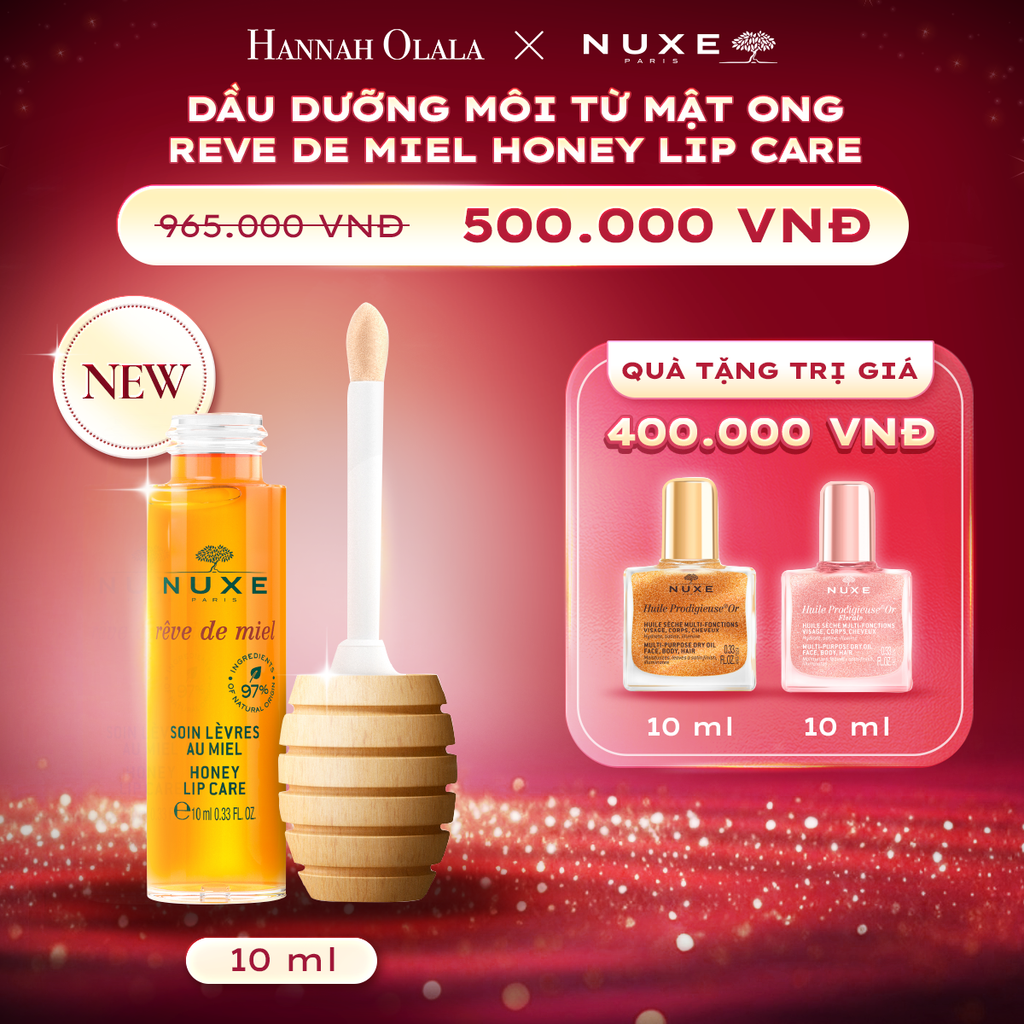 K69_DEAL 15: DẦU DƯỠNG MÔI MẬT ONG NUXE REVE DE MIEL HONEY LIP CARE 10ML
