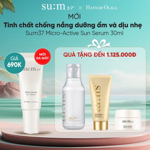  DEAL 11: TINH CHẤT CHỐNG NẮNG DƯỠNG ẨM DỊU NHẸ SU:M37 MICROACTIVE SUN SERUM 30ML 