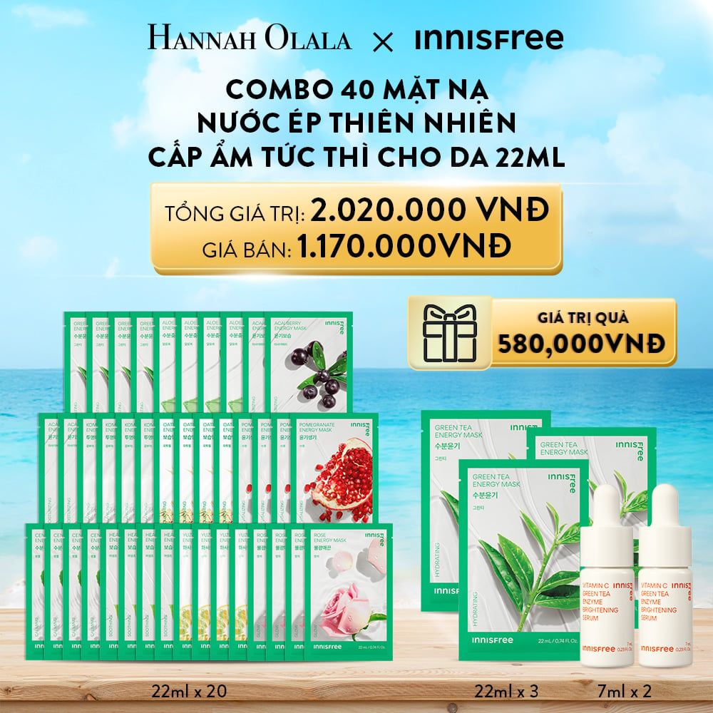 A134_DEAL 13: COMBO 40 MẶT NẠ CẤP ẨM CHO DA ENERGY MASK 22ML