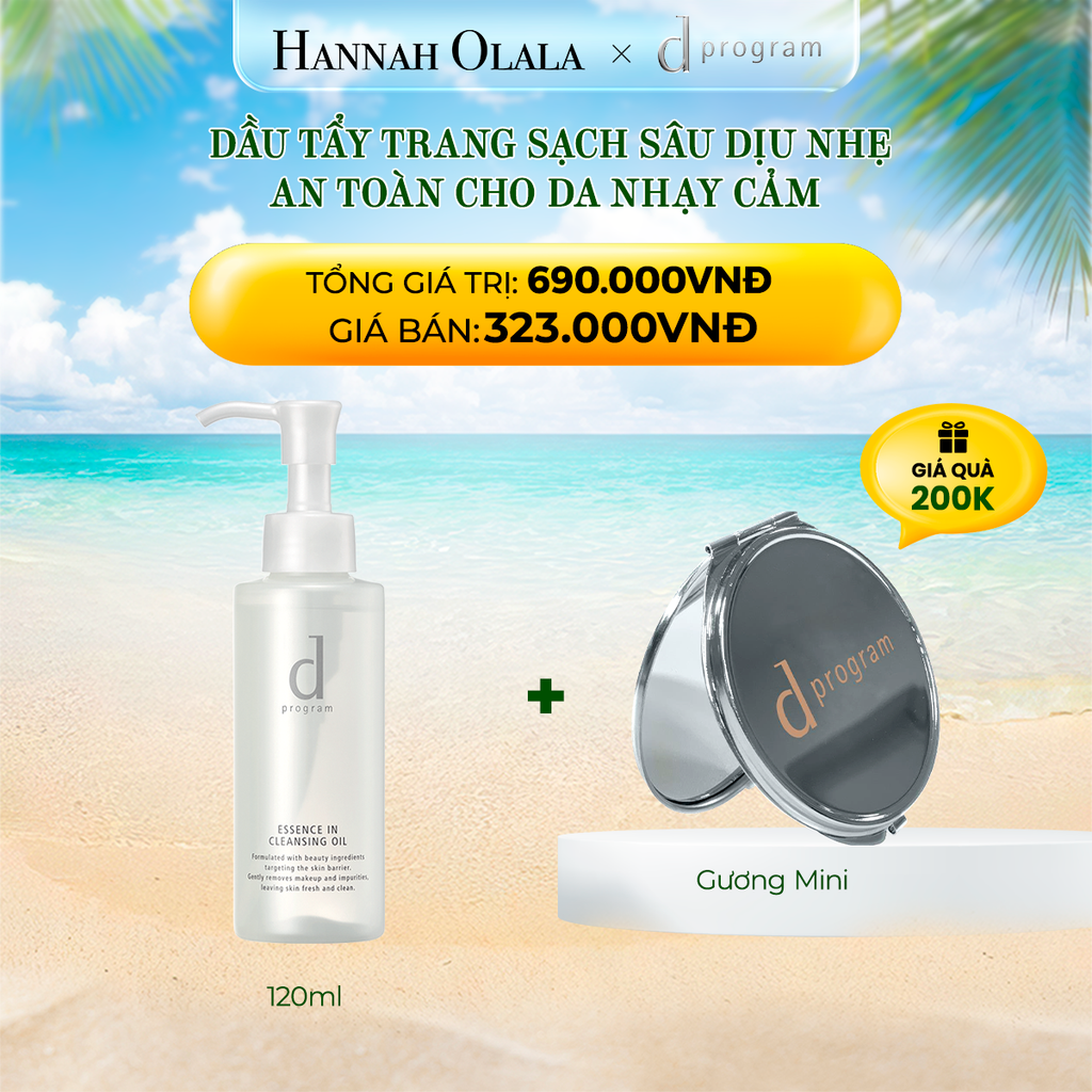 E604_DEAL 4: DẦU TẨY TRANG DƯỠNG DA DPROGRAM ESSENCE IN CLEANSING OIL 120ML