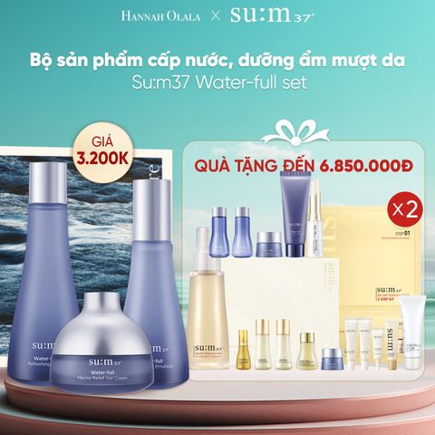  DEAL 15: BỘ SẢN PHẨM CẤP NƯỚC, DƯỠNG ẨM MƯỢT DA SU:M37 WATER-FULL SPECIAL SET 