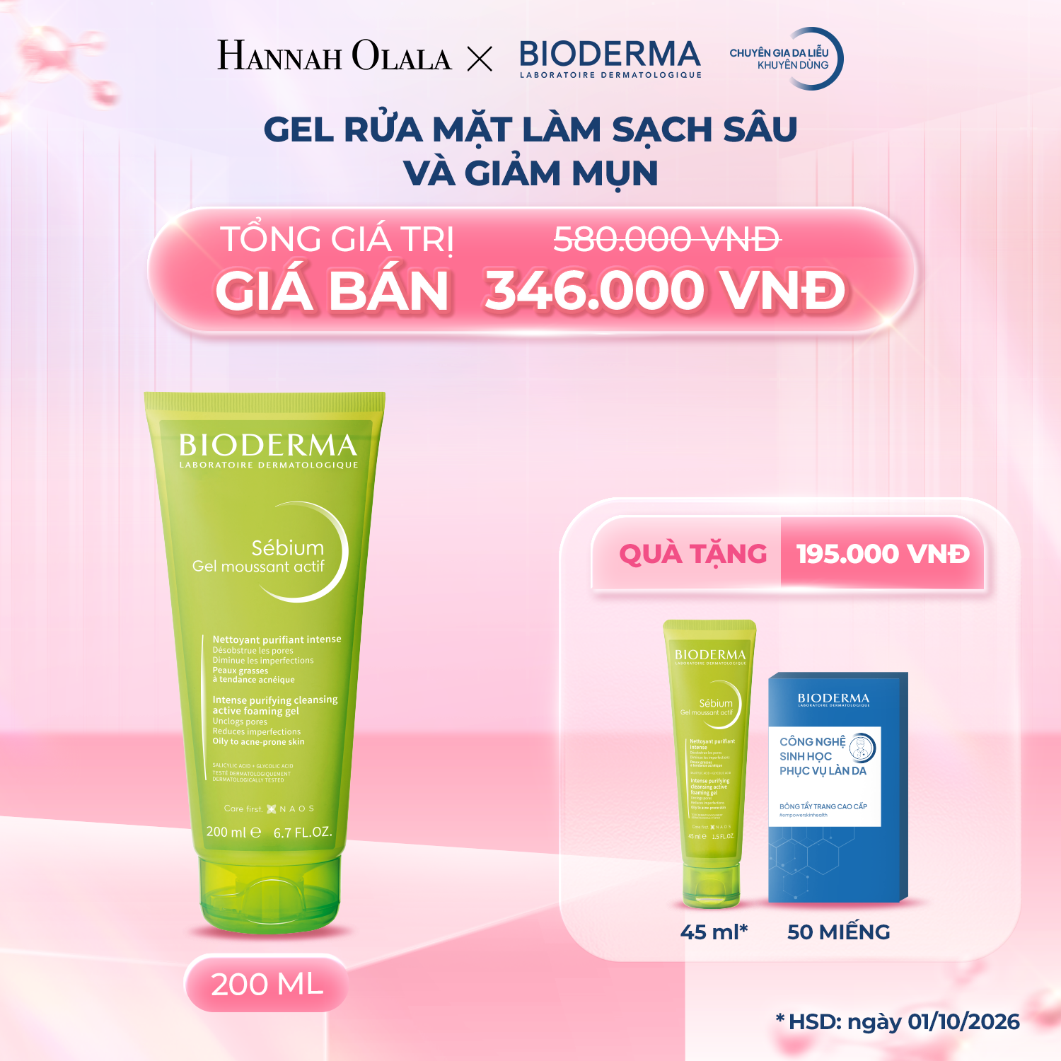 K17_DEAL 17: GEL RỬA MẶT LÀM SẠCH SÂU VÀ GIẢM MỤN 200ML