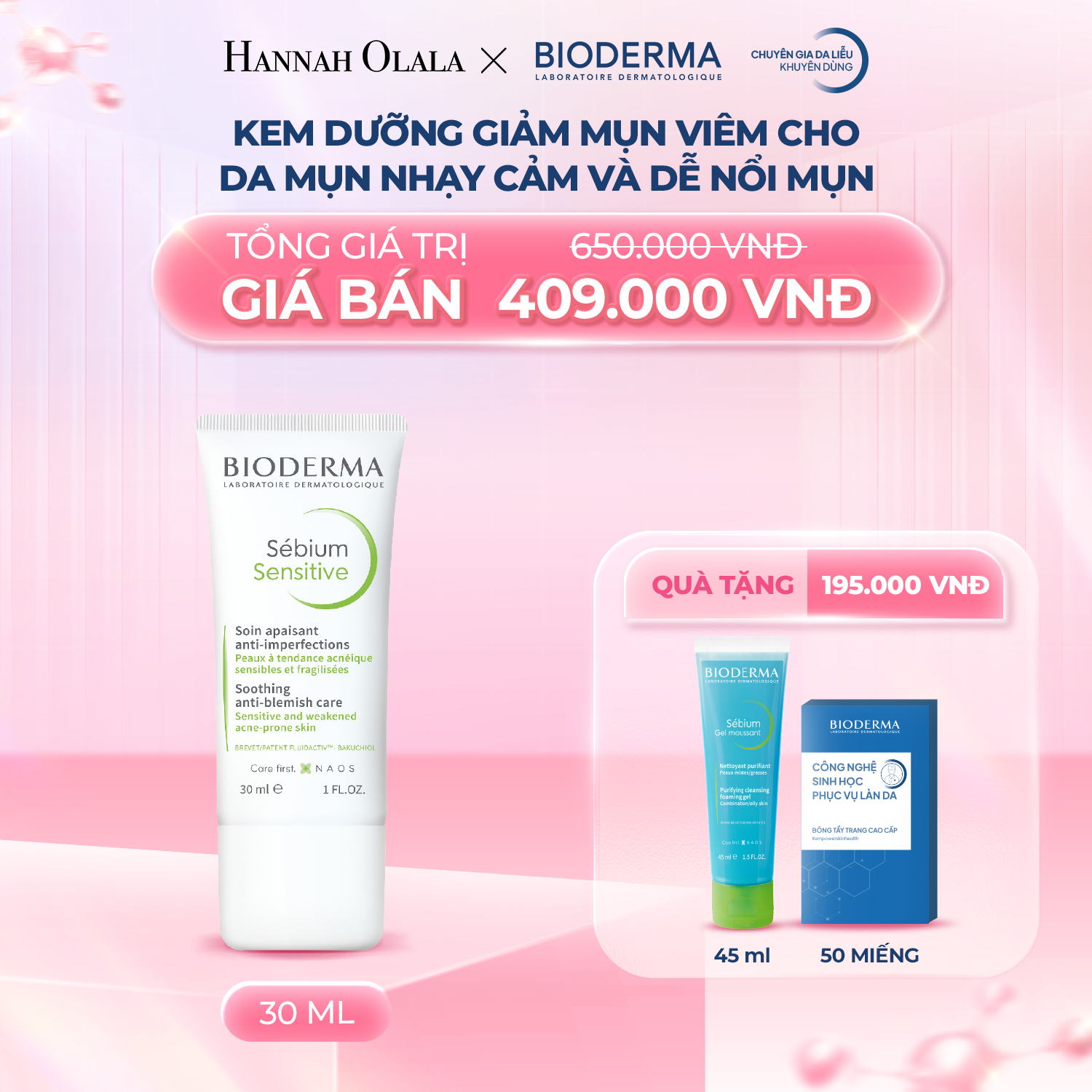 K19_DEAL 19: KEM DƯỠNG GIẢM MỤN VIÊM CHO DA MỤN NHẠY CẢM VÀ DỄ NỔI MỤN 30ML