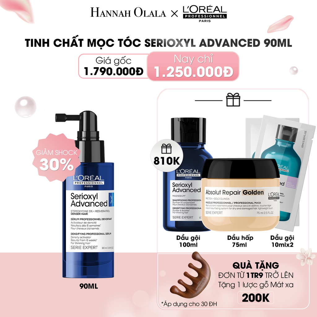  DEAL 1: TINH CHẤT MỌC TÓC L'ORÉAL PROFESSIONNEL SERIOXYL ADVANCED 90ML - DẠNG XỊT (SPRAY) 