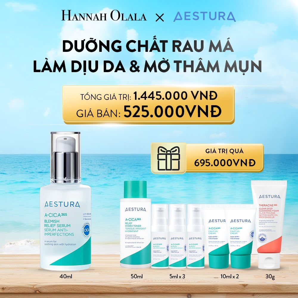 A842_DEAL 2: DƯỠNG CHẤT RAU MÁ LÀM DỊU DA & MỜ THÂM MỤN AESTURA A-CICA365 BLEMISH RELIEF SERUM 40ML