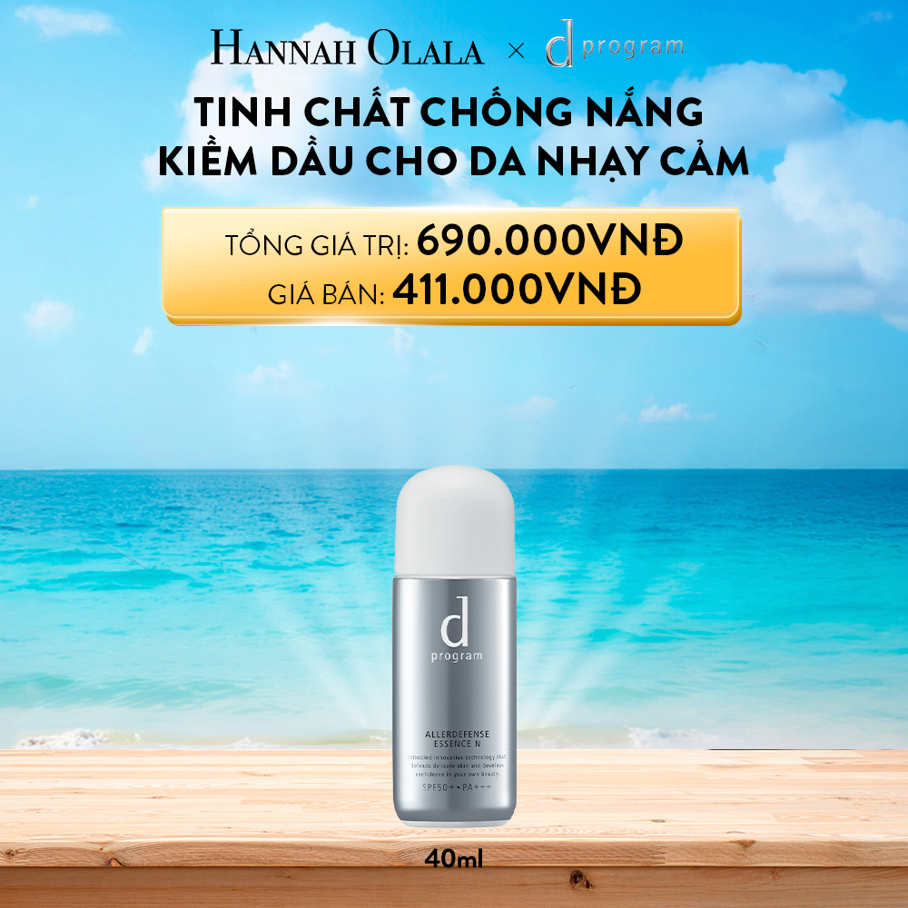A477_DEAL 4: TINH CHẤT CHỐNG NẮNG KIỀM DẦU BẢO VỆ DA KHỎI BỤI MỊN VÀ Ô NHIỄM MÔI TRƯỜNG DPROGRAM ALLERDEFENSE ESSENCE 40ML