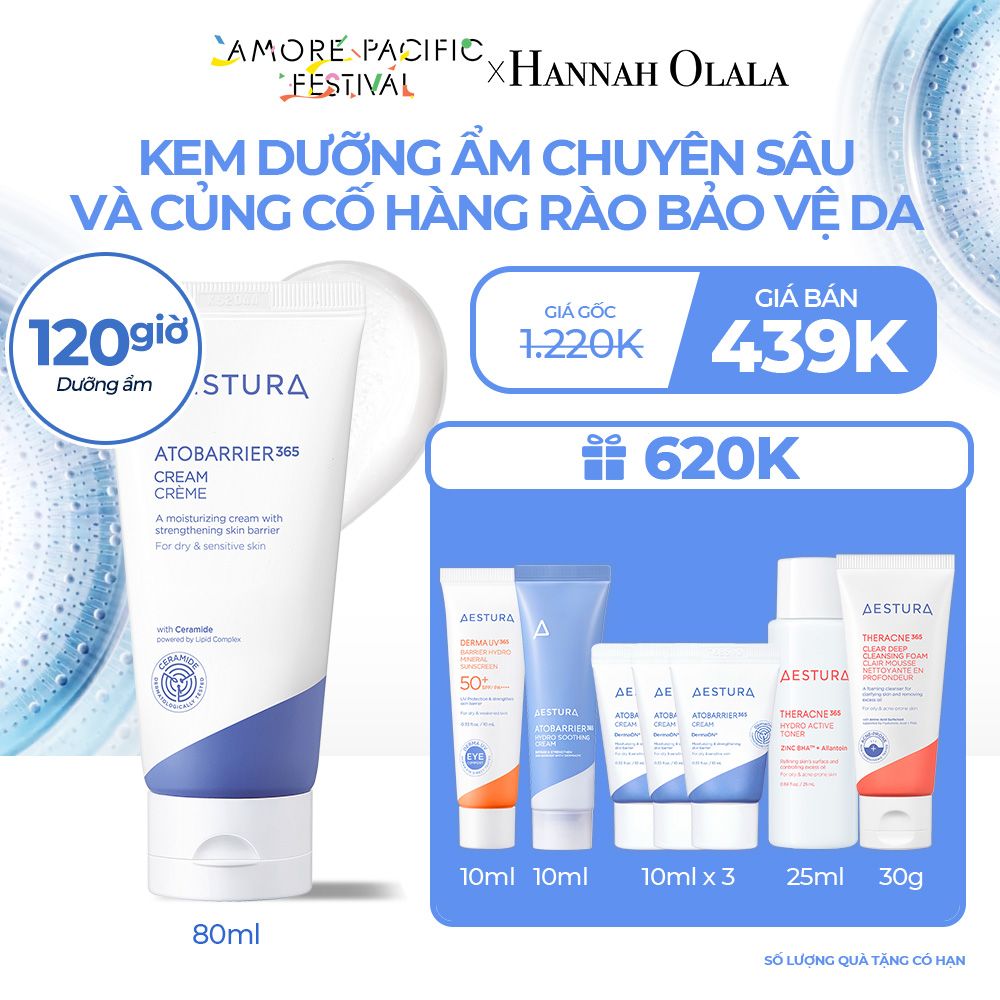 D3_DEAL 2: KEM DƯỠNG ẨM CHUYÊN SÂU VÀ CỦNG CỐ HÀNG RÀO BẢO VỆ DA AESTURA ATOBARRIER365 CREAM 80ML