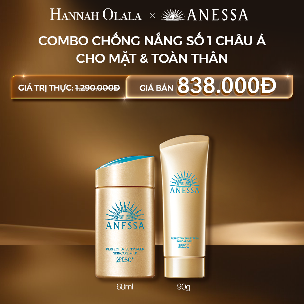C11: DEAL 19 BACK-UP: COMBO SỮA CHỐNG NẮNG & GEL CHỐNG NẮNG BẢO VỆ HOÀN HẢO CHO MẶT - TOÀN THÂN ANESSA GOLD MILK 60ML + GOLD GEL 90G