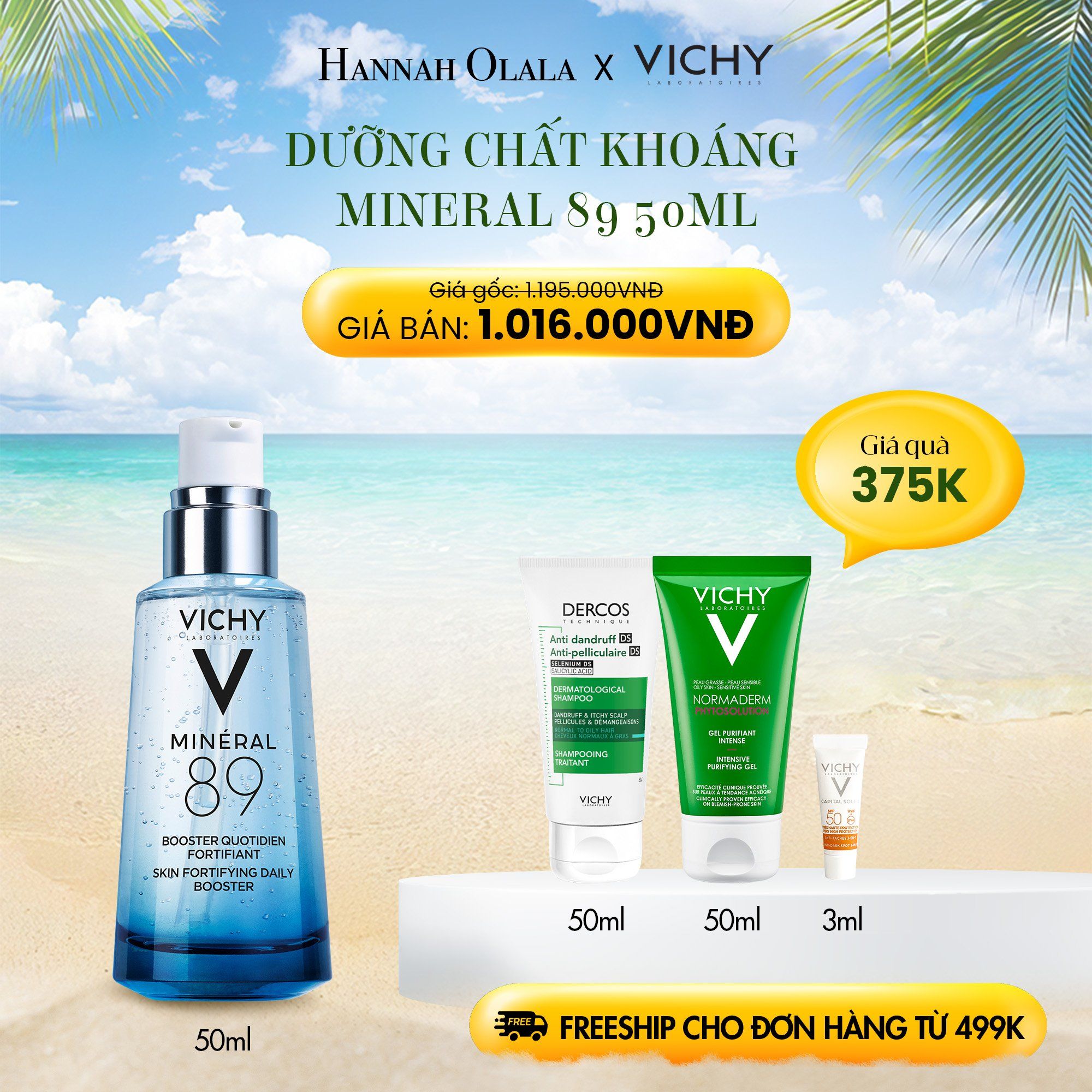 E18_DEAL 3: DƯỠNG CHẤT KHOÁNG GIÚP PHỤC HỒI, NUÔI DƯỠNG LÀN DA SĂN CHẮC MINERAL 89 50ML