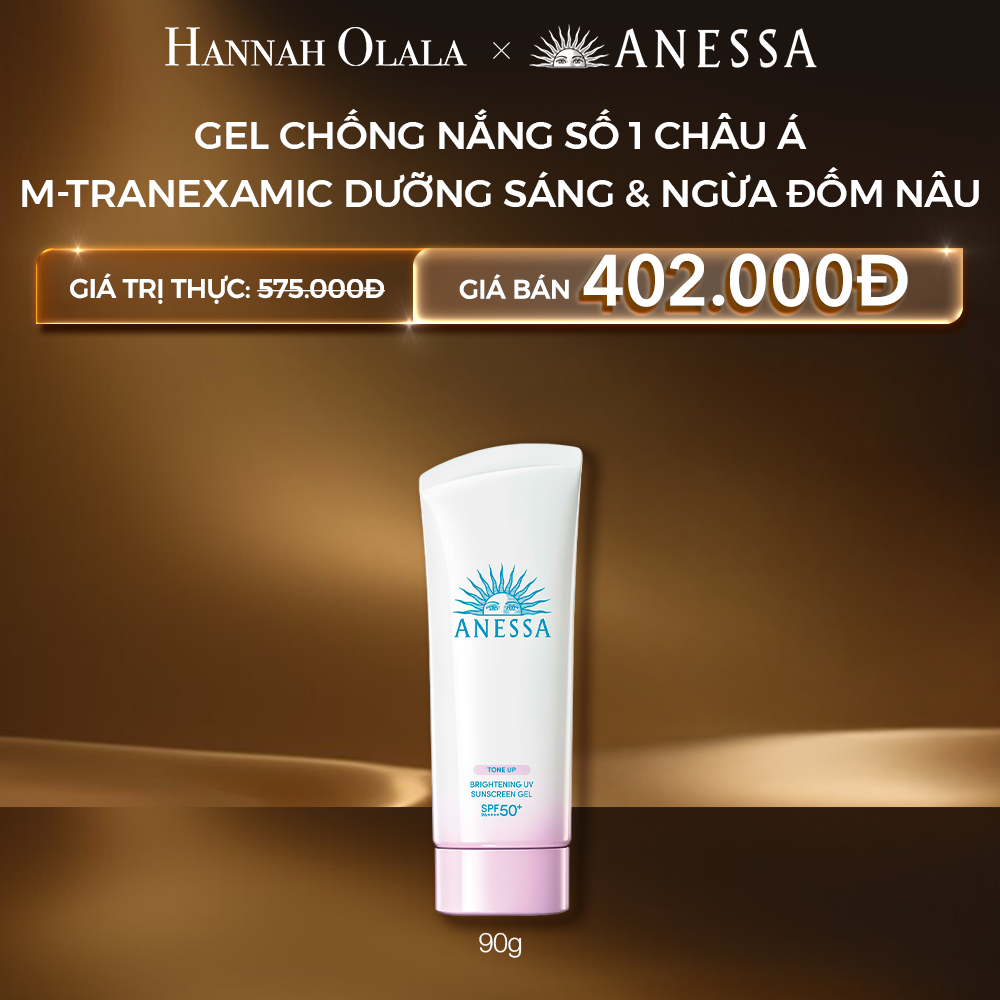 C21: DEAL 28 BACK-UP: GEL CHỐNG NẮNG DƯỠNG SÁNG NÂNG TÔNG & HIỆU CHỈNH SẮC TÍM ANESSA BRIGHTENING GEL SPF50+ PA++++ 90G