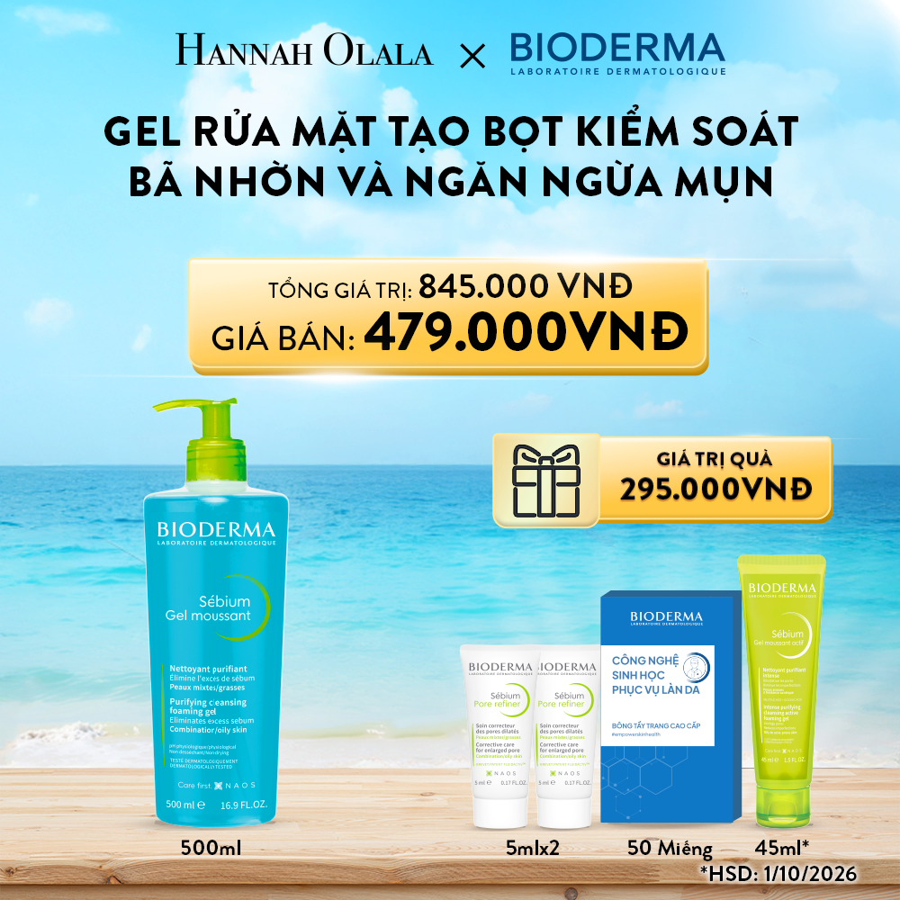 DEAL 7: GEL RỬA MẶT KIỂM SOÁT BÃ NHỜN VÀ NGĂN NGỪA MỤN