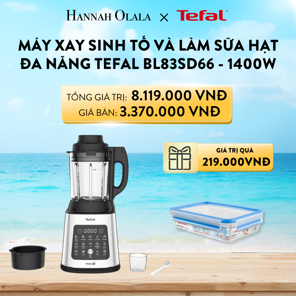 A742_DEAL 8: MÁY XAY SINH TỐ VÀ LÀM SỮA HẠT ĐA NĂNG TEFAL BL83SD66 - 1400W