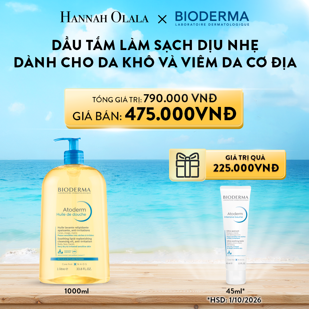 A153_DEAL 8: DẦU TẮM GIÚP LÀM SẠCH, LÀM DỊU VÀ DƯỠNG ẨM DÀNH CHO DA KHÔ,DA NHẠY CẢM
