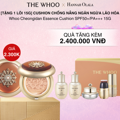  DEAL 9: CUSHION CHỐNG LÃO HÓA CAO CẤP CHEONGIDAN ESSENCE CUSHION 15 GR (KÈM THÊM LÕI 15G VÀ CỌ ĐÁNH NỀN) 