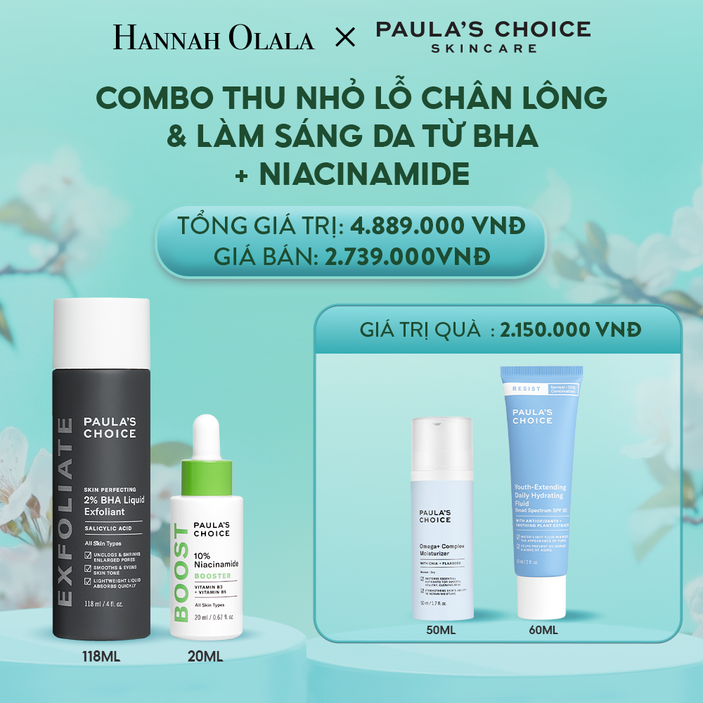 E243: DEAL 9: COMBO THU NHỎ LỖ CHÂN LÔNG & LÀM SÁNG DA TỪ BHA VÀ NIACINAMIDE