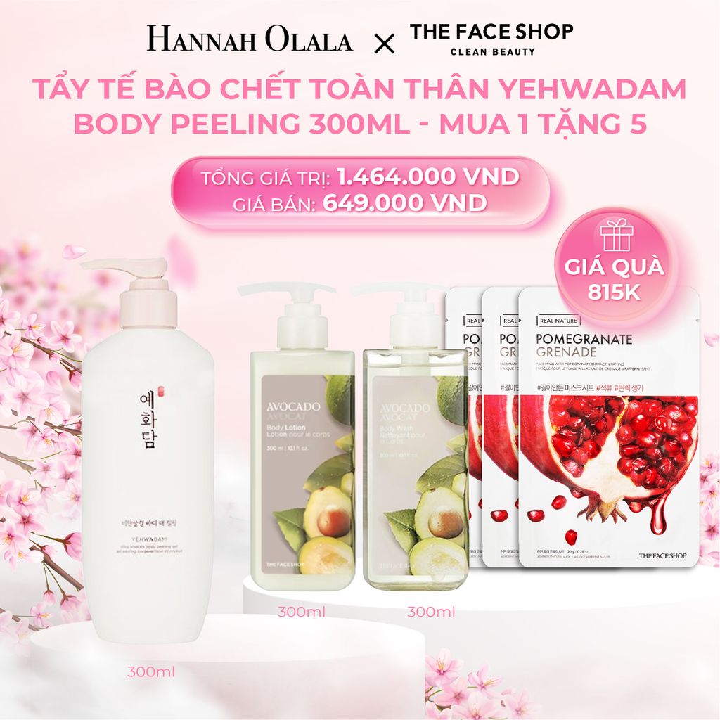 M376_DEAL 6: TẨY TẾ BÀO CHẾT TOÀN THÂN YEHWADAM BODY PEELING 300ML
MUA 1 TẶNG 5