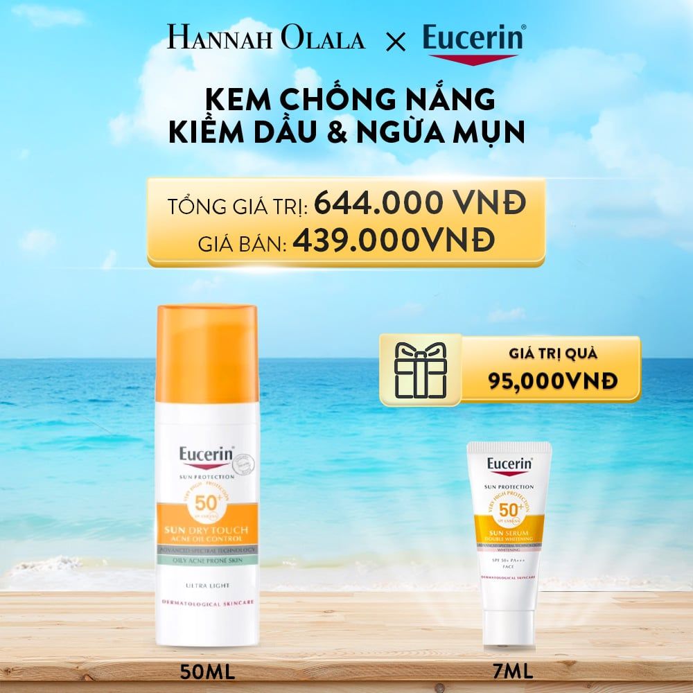 DEAL 08: KEM CHỐNG NẮNG KIỀM DẦU & NGỪA MỤN EUCERIN DRY TOUCH SPF50+ 50ML