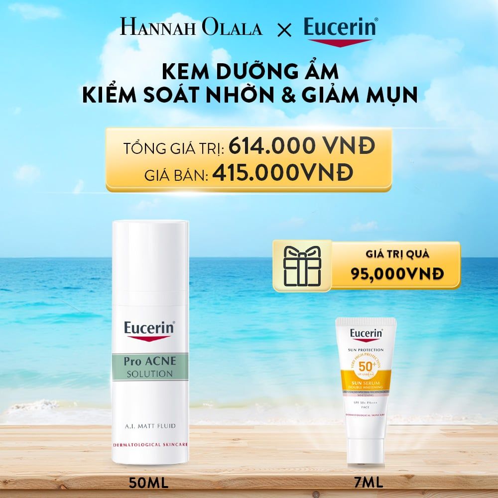DEAL 07: KEM DƯỠNG ẨM KIỂM SOÁT NHỜN & GIẢM MỤN EUCERIN MATT FLUID 50ML