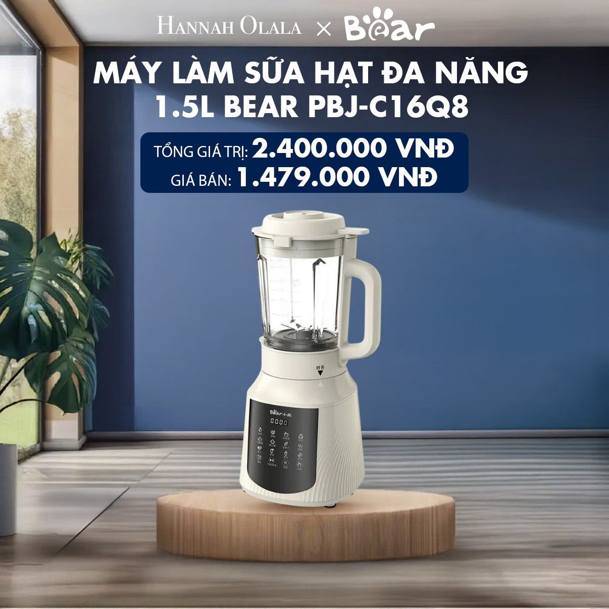 H13_DEAL 3: MÁY LÀM SỮA HẠT ĐA NĂNG BEAR C16Q8