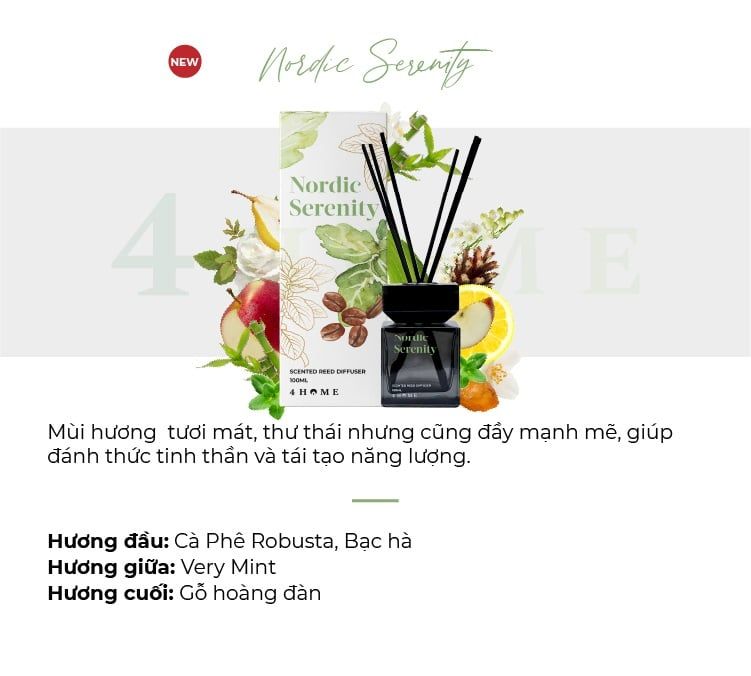 A208_DEAL 2: TINH DẦU TÁN HƯƠNG 4HOME 100ML (MỚI) TẶNG 2 TINH DẦU TREO 4HOME 10ML