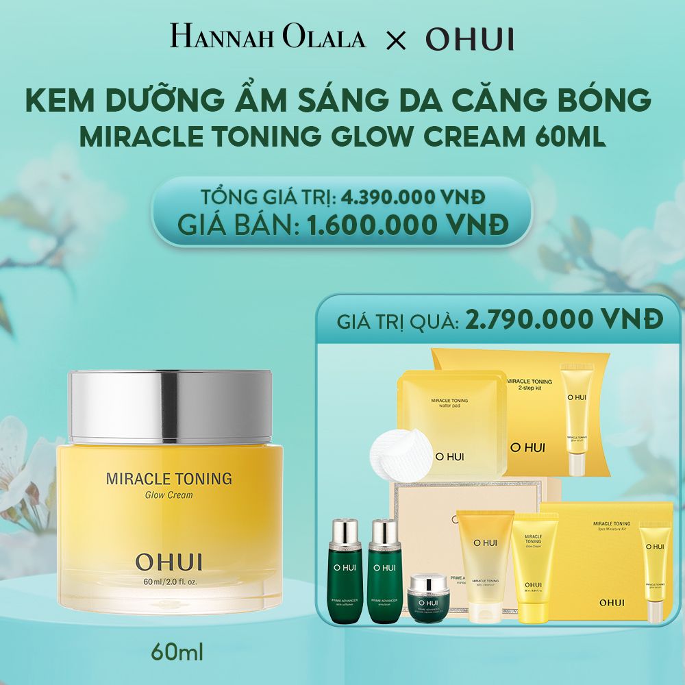 E1993: DEAL 17: KEM DƯỠNG ẨM SÁNG DA CĂNG BÓNG OHUI MIRACLE TONING GLOW CREAM 60ML