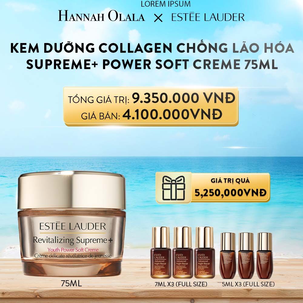 DEAL 5: KEM DƯỠNG COLLAGEN CHỐNG LÃO HÓA DƯỠNG ẨM ESTEE LAUDER REVITALIZING SUPREME+ YOUTH POWER SOFT CREME MOISTURIZER - MOISTURIZER 75ML