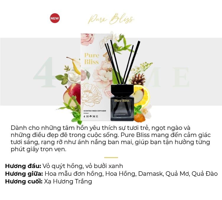 A208_DEAL 2: TINH DẦU TÁN HƯƠNG 4HOME 100ML (MỚI) TẶNG 2 TINH DẦU TREO 4HOME 10ML