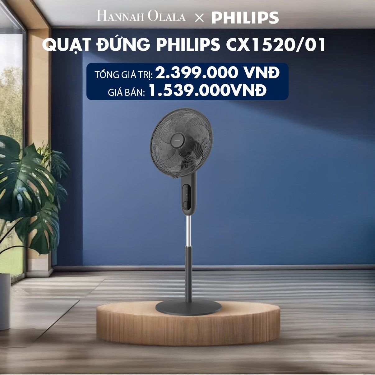 H109_DEAL 1: QUẠT ĐỨNG PHILIPS CX1520/01