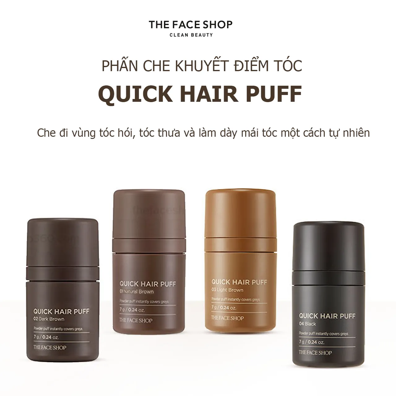 M619_DEAL 2: PHẤN CHE KHUYẾT ĐIỂM TÓC QUICK HAIR PUFF 7G
MUA 1 TẶNG 7
